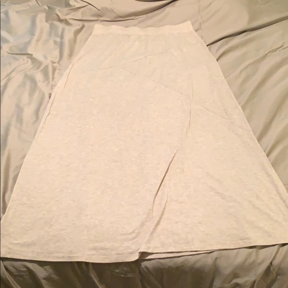 Light Brown/Tan tea length stretch skirt!